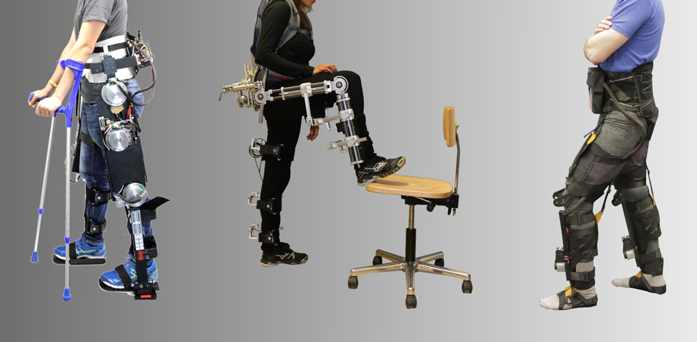 Enlarged view: Pictures shows Prototypes of lower limb exoskeletons